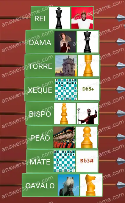 Respostas ao jogo Word Logic Castelo 1 Xadrez