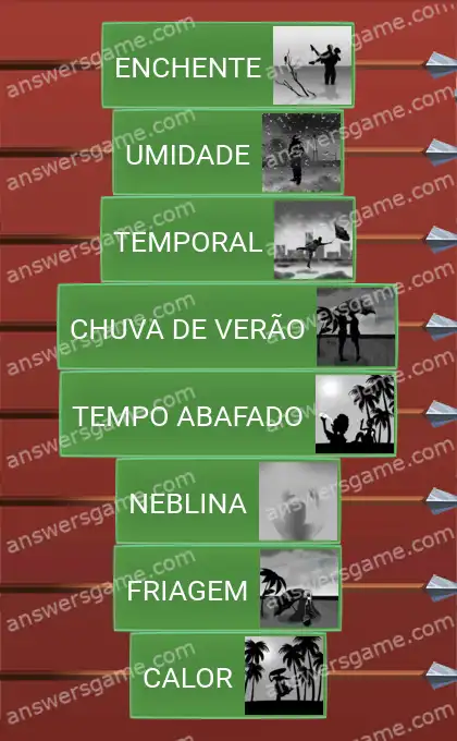 Respostas ao jogo Word Logic Castelo 1 Mau tempo