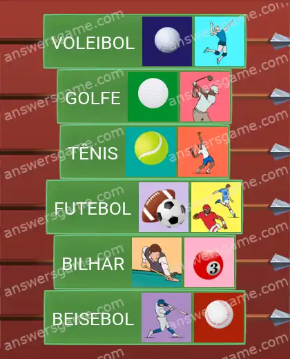 Respostas ao jogo Word Logic Castelo 1 Esportes