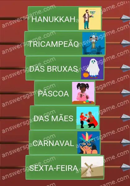 Respostas ao jogo Word Logic Castelo 2 Diversas festas