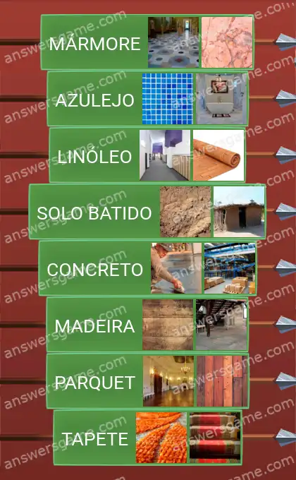 Respostas ao jogo Word Logic Castelo 2 Materiais de construção