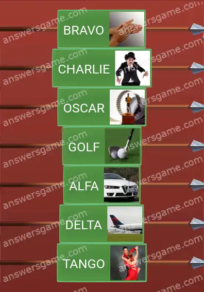 Respostas ao jogo Word Logic Castelo 2 Yankee, aqui Romeo