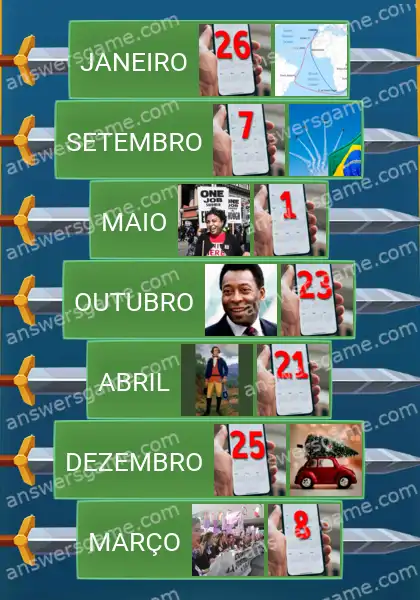 Respostas ao jogo Word Logic Castelo 2 O mês em questão