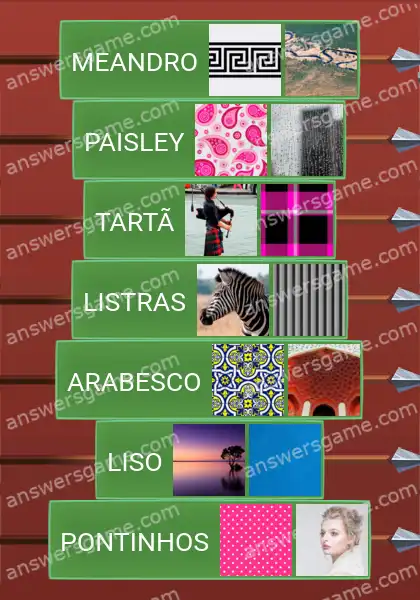 Respostas ao jogo Word Logic Castelo 3 Padrões de tecido