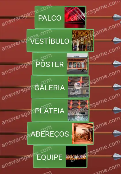Respostas ao jogo Word Logic Castelo 3 O teatro