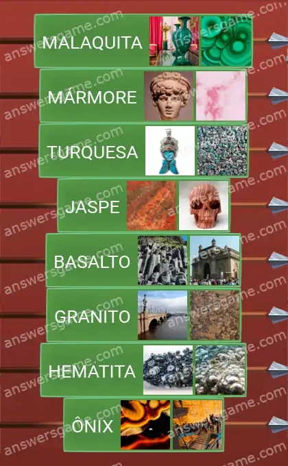 Respostas ao jogo Word Logic Castelo 3 Mineralogia