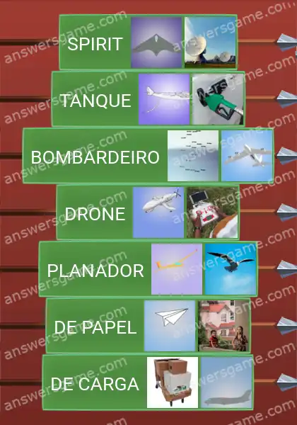 Respostas ao jogo Word Logic Castelo 3 Aviões