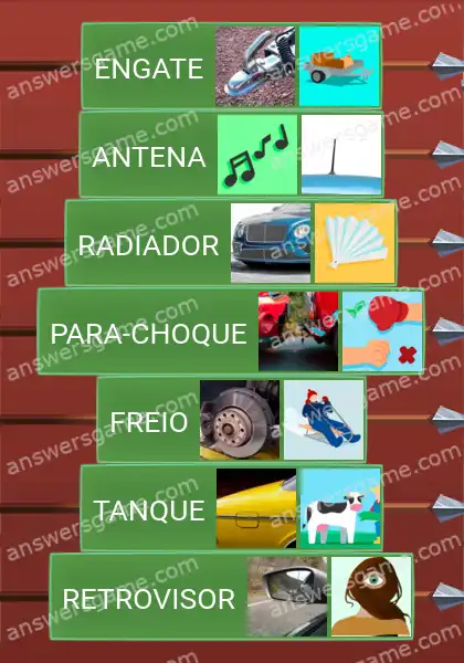 Respostas ao jogo Word Logic Castelo 3 Os entranhas do carro