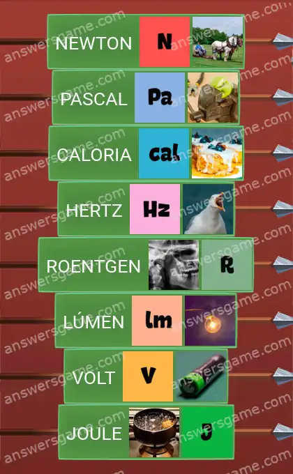 Respostas ao jogo Word Logic Castelo 3 Unidades de medida