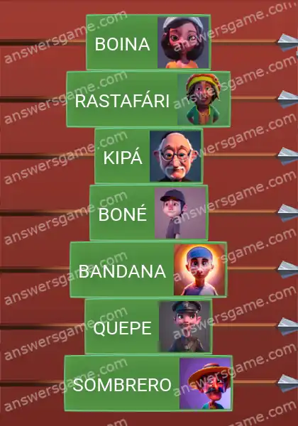 Respostas ao jogo Word Logic Castelo 3 Chapéus